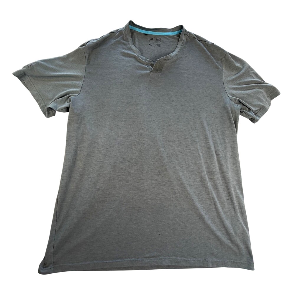 Adidas Shirt Mens XL Gray The Honda Classic V-Neck Golf Tee Tagless Performance